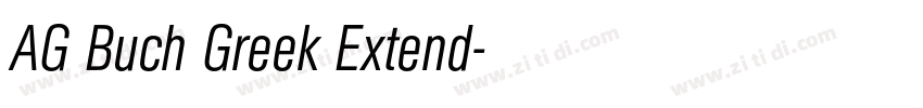 AG Buch Greek Extend字体转换
